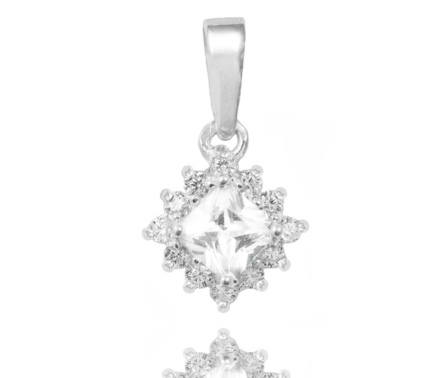 480/488 wisiorek srebrno 925 z cyrkonią