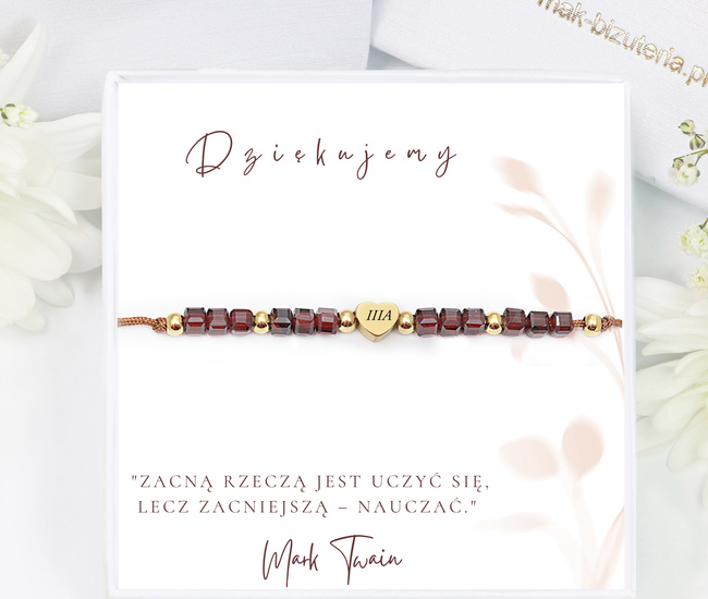 Zestaw dla nauczyciela bransoletka z grawerem 1865/4