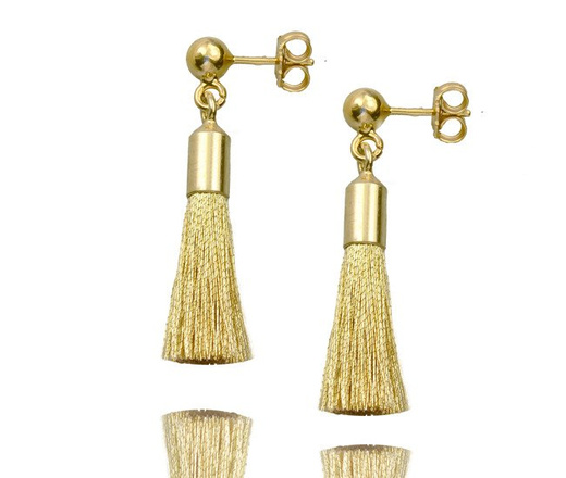 1073/2 komplet chwosty frędzle srebro 925 pozłacane prezent na komunię urodziny