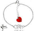 BR895 BRANSOLETKA grupa krwi Swarovski Elements serce