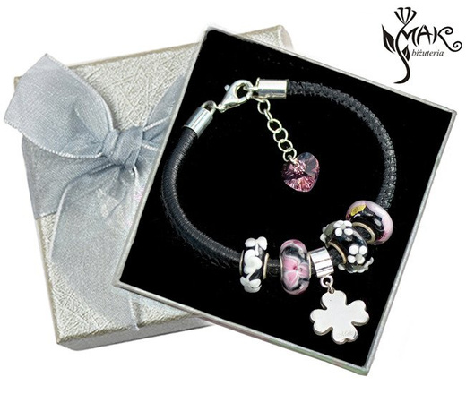 BR824 BRANSOLETKA SKÓRZANA bransoletka z grawerem modułowa