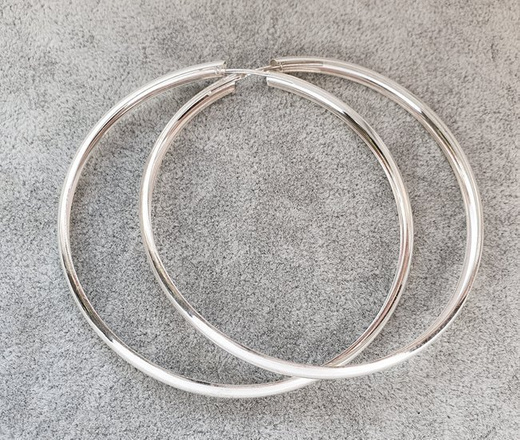 480/402 kolczyki srebrne koła 65 mm