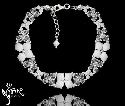 BR513, biżuteria ślubna, BRANSOLETKA SWAROVSKI ELEMENTS,
