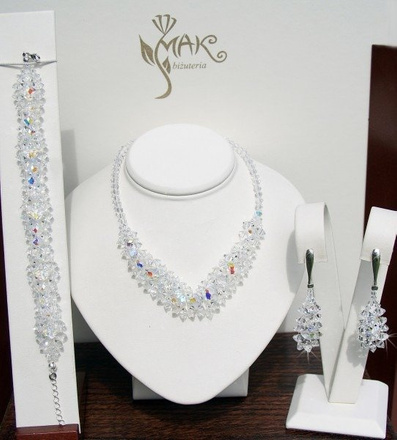 KLP151/crystal ab biżuteria ślubna komplet
