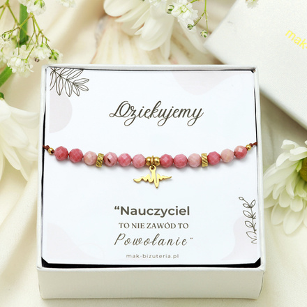 1715/2 bransoletka z kamieniami naturalnymi dla nauczyciela zestaw