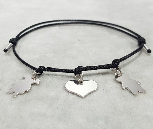 Br1035 BRANSOLETKA Z GRAWEREM srebrna syn córka serce