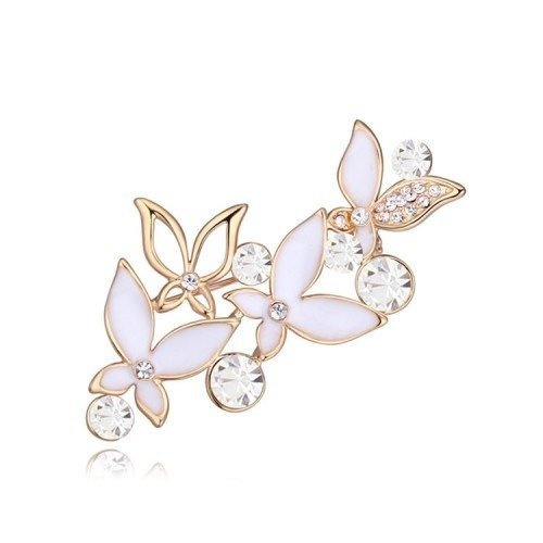 Br 599/192 BROSZKA żółte złoto cyrkonie