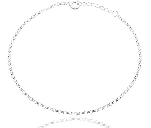 Bransoletka na nogę srebrna rolo R002 1779/7