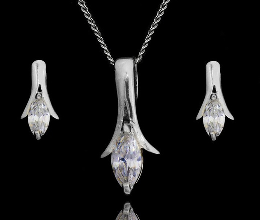 480/272 Kompet srebrny z cyrkonią delikatny 925