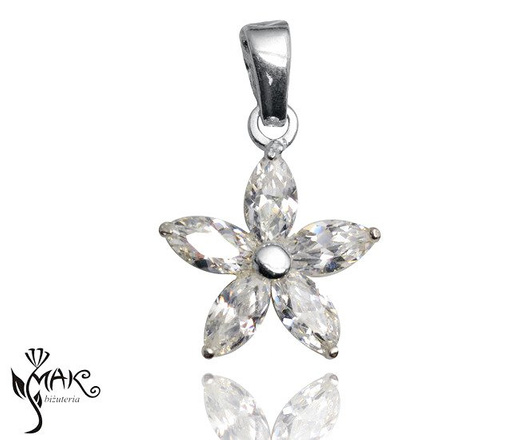 KOL480/11 KOLCZYKI KWIATUSZKI SREBRNE Z CYRKONIĄ