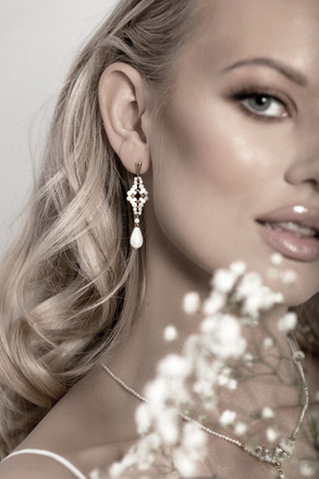 1507 kolczyki srebrne 925 z perełkami ślubne