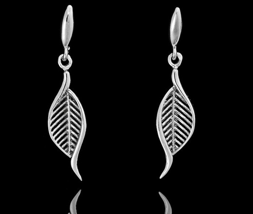 480/114 kolczyki srebrne listki