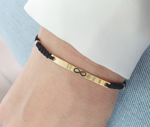 1331 bransoletki s. 925 pozłacane z grawerem dla pary