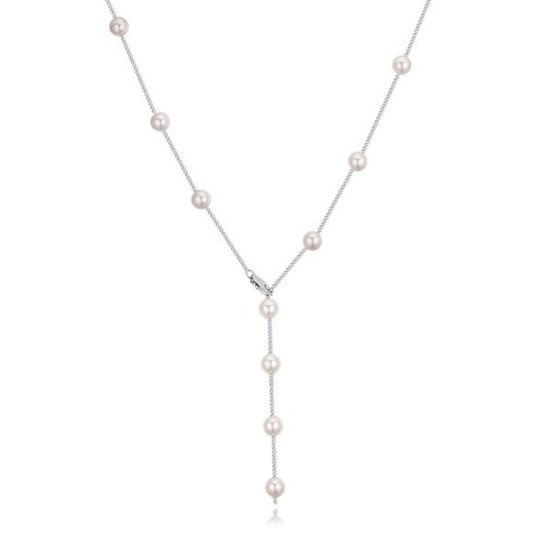 Nk 599/591 NASZYJNIK srebrny z perłami