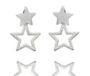 480/340 kolczyki srebrne 925 ażurowe gwiazdki