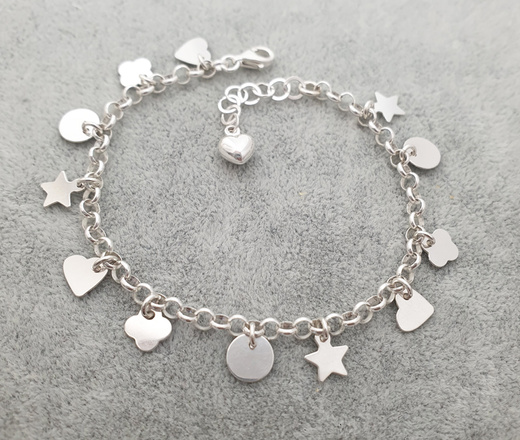 bransoletka dla nauczyciela srebrna 925 inicjały dzieci imiona 1815