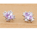Kol 599/375 KOLCZYKI cyrkonie jasny fiolet sztyft