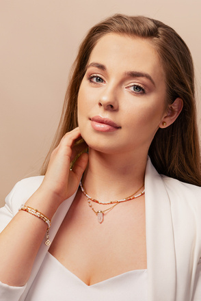 1373/7 bransoletka grawerowana srebrna 925 pozłacana perełki