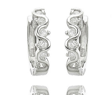 1064/36 Kolczyki srebrne 925 cyrkonie