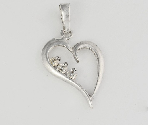 480/178 wisiorek srebrny w kształcie serca
