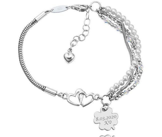 1126 Bransoletka z grawerem kryształów SWAROVSKI ELEMENTS