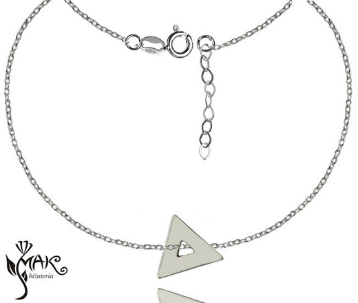 BR744 bransoletka srebro 925 celebrytka trójkąt
