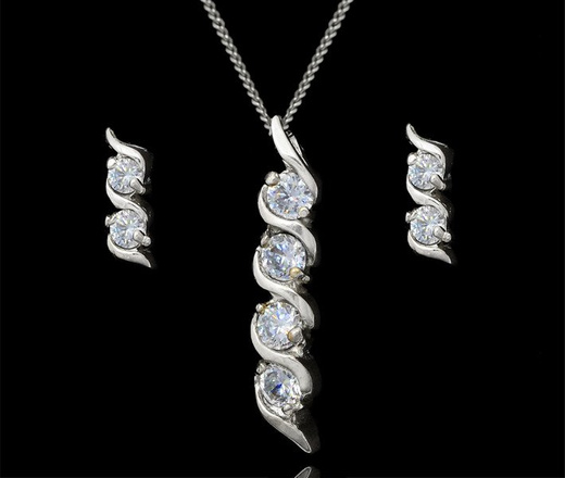 480/257 Kompet srebrny z cyrkonią delikatny 925