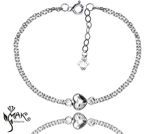 KPL697 biżuteria Swarovski KOMPLET kryształy + pudełko z grawerem