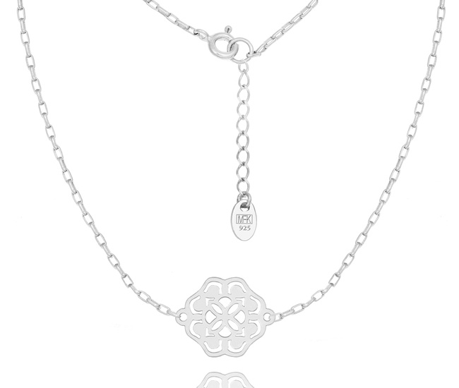 1383/23 naszyjnik srebrny 925 rozeta