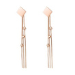 599/963 kolczyki pozłacana stal długie różowe złoto