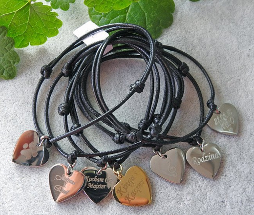 Bransoletka z logo 10 szt firmy dowolny kształt, kolor i grawer, na zamówienie