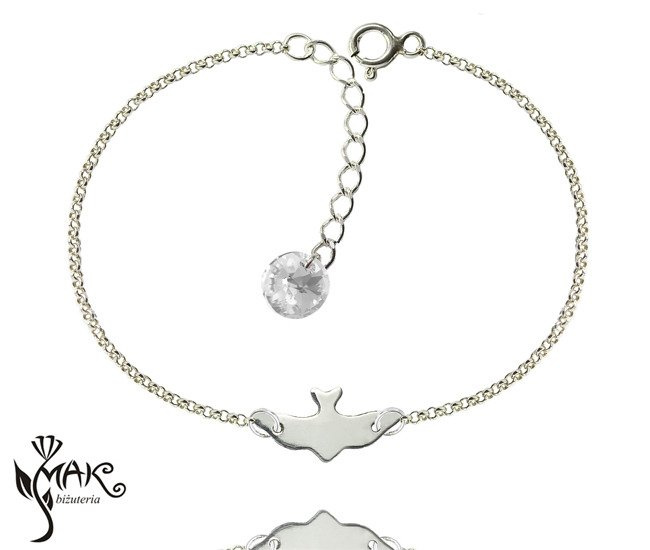 BR772 BRANSOLETKA PTAK srebro 925 Swarovski Elements CELEBRYTKA