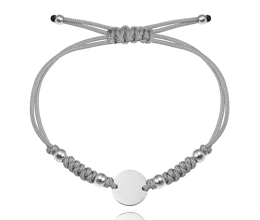 1638/2 bransoletka stalowa unisex z grawerem na sznureczku