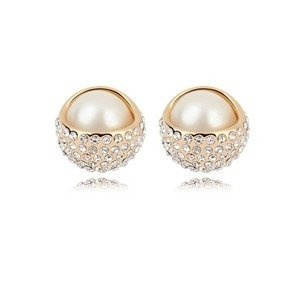 Kol  599/221 KOLCZYKI żółte złoto perła