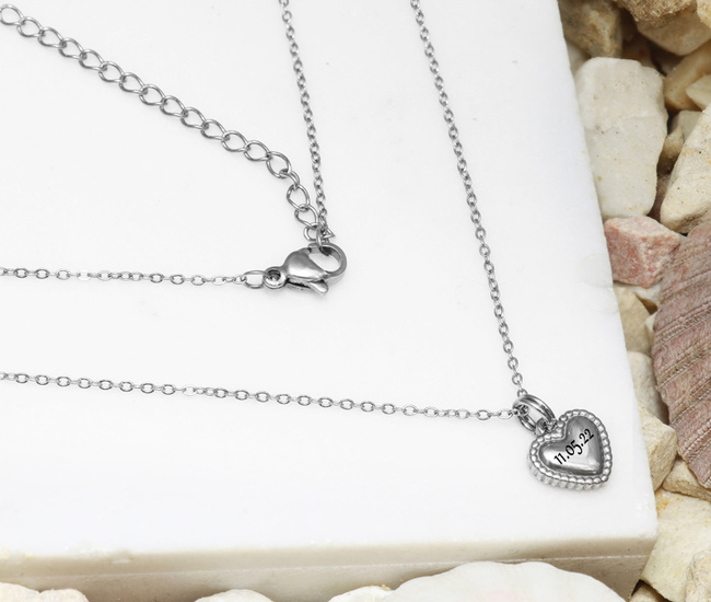 naszyjnik z sercem pod grawer 1837