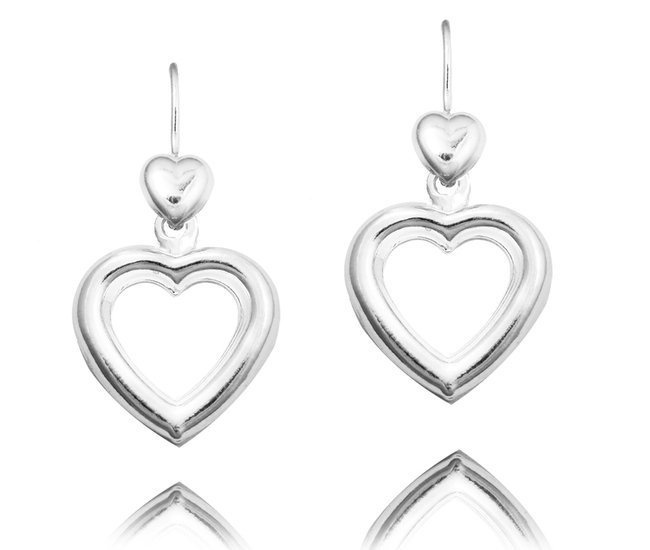 1250 kolczyki serca duże ażurowe srebrne 925