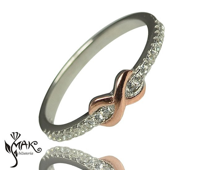 NK481/26 PIERŚCIONEK INFINITY NIESKOŃCZONOŚĆ srebro