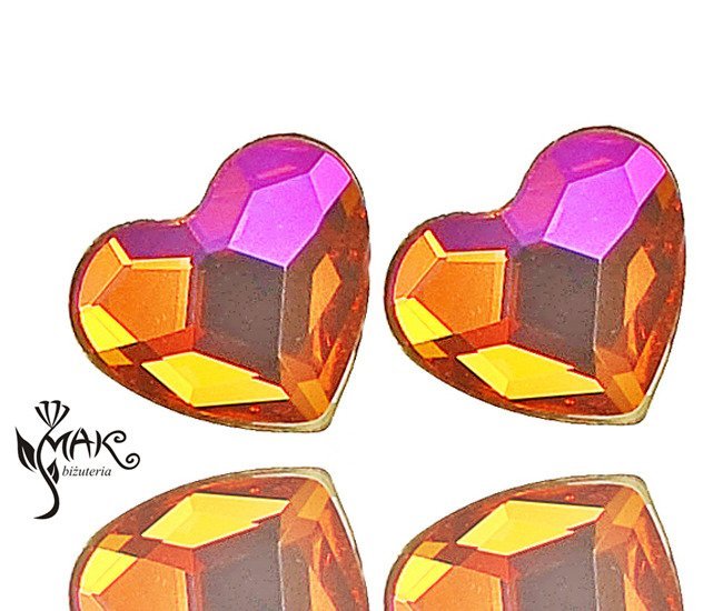 KOL552 KOLCZYKI SWAROVSKI SZTYFT 10 MM crystal astralpink