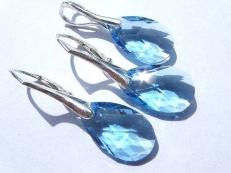 AQ KOMPLET z kryształów SWAROVSKI ELEMENTS (6106/16Z/Aquamarine)