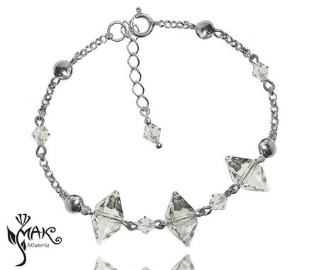 BR551  BRANSOLETKA SWAROVSKI SPIKE crystal