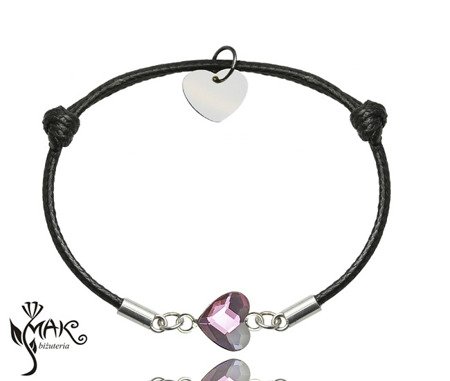 BR552 BRANSOLETKA SWAROVSKI 10 MM crystal antiqupink